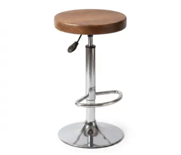 Wooden-Top Counter Stool