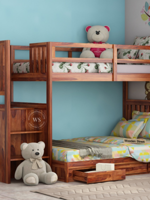 Cheshire Bunk Bed With Storage (Honey Finish)