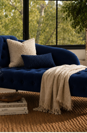 Crocus Chaise Lounge (Indigo Blue)