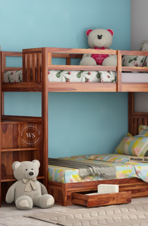 Cheshire Bunk Bed With Storage (Honey Finish)