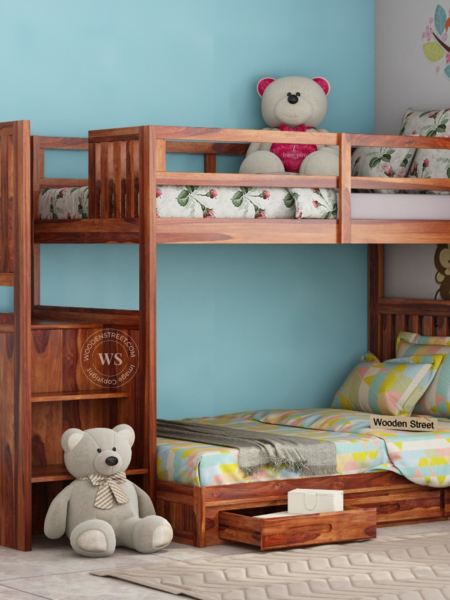 Cheshire Bunk Bed With Storage (Honey Finish)