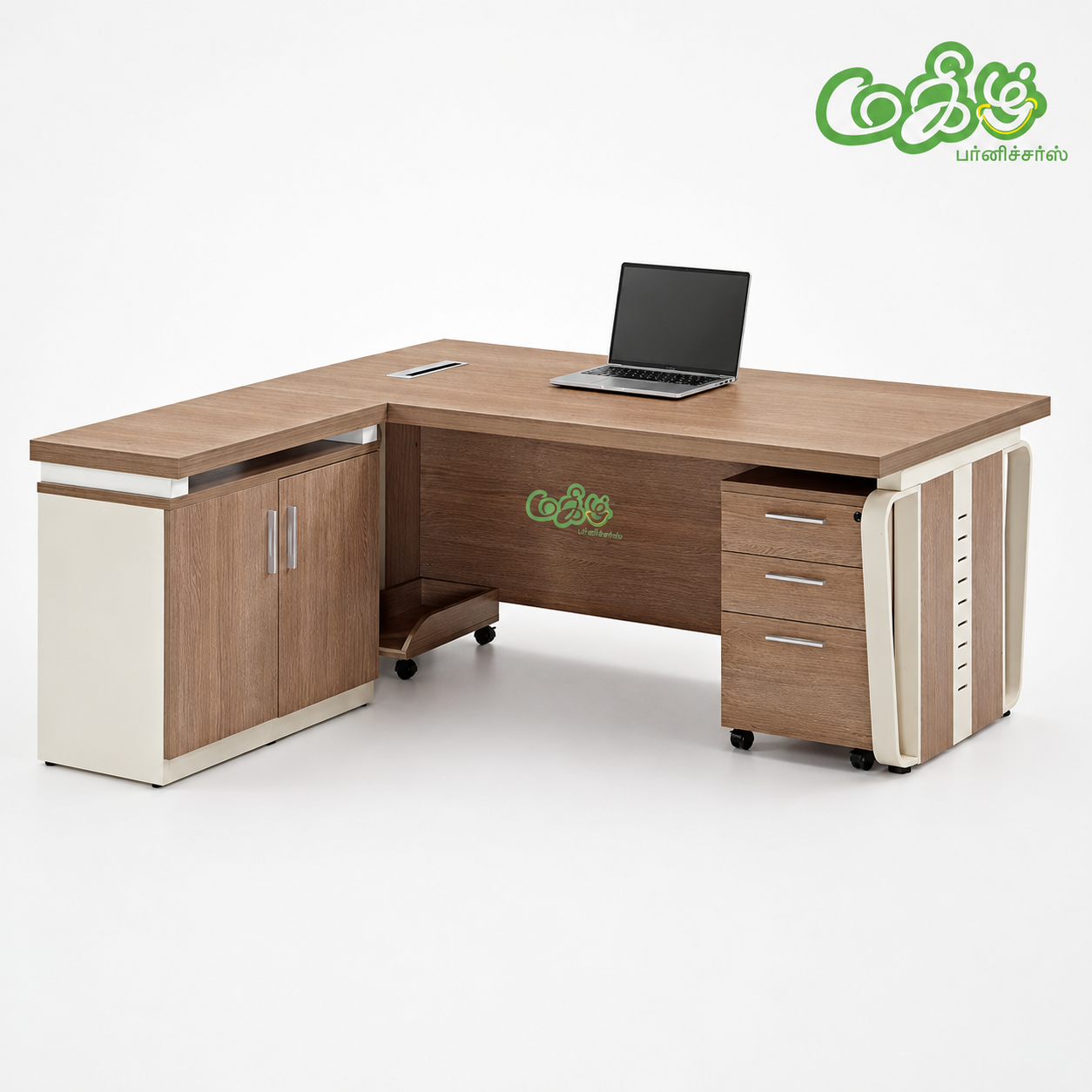 L shape wooden office table