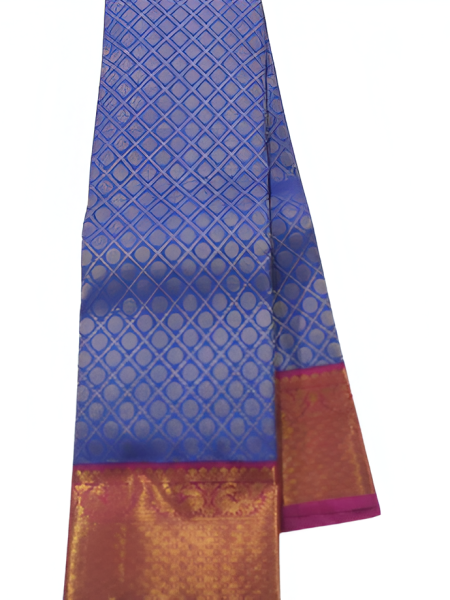 BLUE PRINTED SANA SILK SAREE